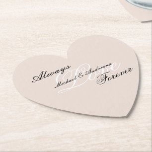 Dessous-de-verre En Papier Peach Blush Love Toujours Mariage