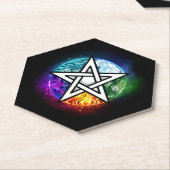 Dessous-de-verre En Papier pentagramme du Wiccan (Incliné)