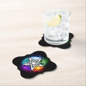 Dessous-de-verre En Papier pentagramme du Wiccan (En situation)