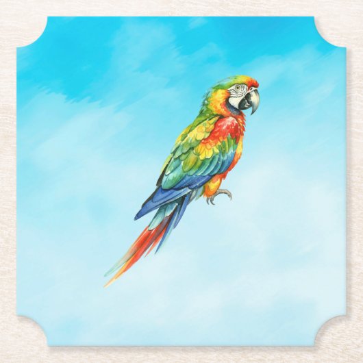 Dessous-de-verre En Papier Perroquet (Devant)