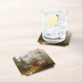 Dessous-de-verre En Papier "Perseverance The Elk" (En situation)