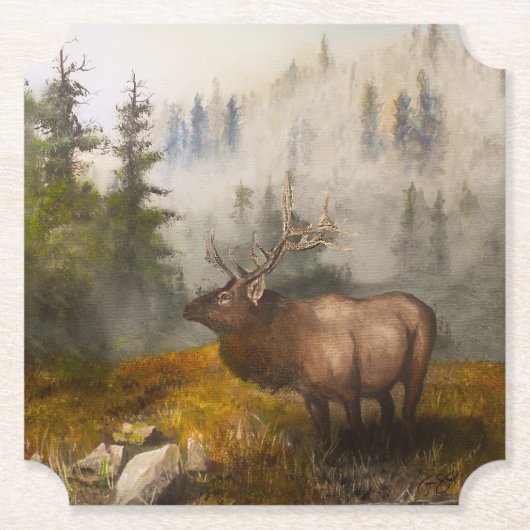 Dessous-de-verre En Papier "Perseverance The Elk" (Devant)