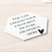 Dessous-de-verre En Papier Personnaliser Hexagon (Incliné)