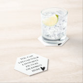 Dessous-de-verre En Papier Personnaliser Hexagon (En situation)