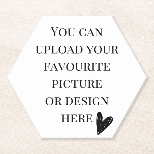 Dessous-de-verre En Papier Personnaliser Hexagon (Devant)