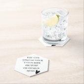 Dessous-de-verre En Papier Personnaliser Hexagon Pointé Haut (En situation)