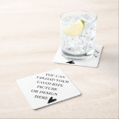 Dessous-de-verre En Papier Personnaliser le diamant (En situation)