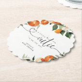 Dessous-de-verre En Papier Petit baby shower d'agrumes (Incliné)