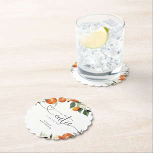 Dessous-de-verre En Papier Petit baby shower d'agrumes