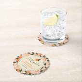 Dessous-de-verre En Papier Petit Baby shower de Citrus orange Cutie (En situation)