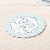 Dessous-de-verre En Papier Petit Déjeuner Bleu Coquette Arc-en-ciel pour une (Incliné)