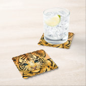 DESSOUS-DE-VERRE EN PAPIER PETIT TIGER (En situation)