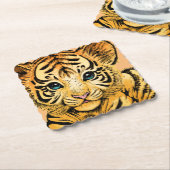 DESSOUS-DE-VERRE EN PAPIER PETIT TIGER (Incliné)