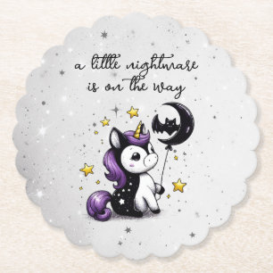 Dessous-de-verre En Papier Petite Licorne Baby Shower