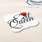 Dessous-de-verre En Papier Petite pomme Evil Queen (Incliné)