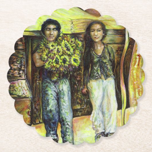 Dessous-de-verre En Papier Phase de ChapeI Sixtine d'un collage de papier Cha (Devant)