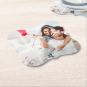 Dessous-de-verre En Papier Photo de couverture moderne "AMOUR" (Incliné)