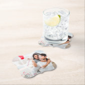 Dessous-de-verre En Papier Photo de couverture moderne "AMOUR" (En situation)