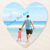 Dessous-de-verre En Papier Photo et texte personnalisés - Votre propre design (Devant)