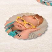 Dessous-de-verre En Papier Photo Famille de bébé mignonne  (Incliné)