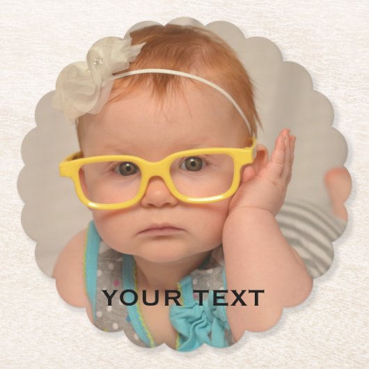 Dessous-de-verre En Papier Photo Famille de bébé mignonne  (Devant)