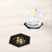 Dessous-de-verre En Papier Pickball Christmas Tree Père Noël Pickleball Light (En situation)