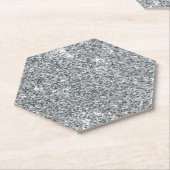 Dessous-de-verre En Papier Pierre d'argent Gary Marbre d'or Parties scintilla (Incliné)