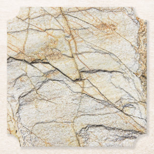 Dessous-de-verre En Papier Pierre de marbre texturée marron et noire