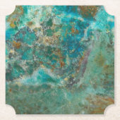 Dessous-de-verre En Papier Pierre minérale bleu Chrysocolla (Devant)
