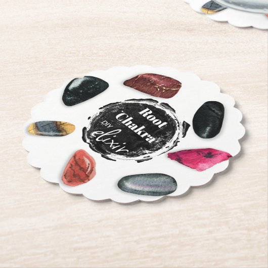 Dessous-de-verre En Papier *~* Pierres Racine Chakra Elixir AP64 (Incliné)
