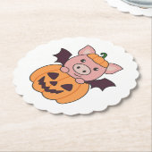 Dessous-de-verre En Papier Pig Halloween (Incliné)