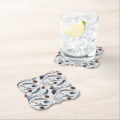 Dessous-de-verre En Papier Pine Cones et aiguilles de pin Motif d'hiver (En situation)