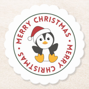 Dessous-de-verre En Papier Pingouin Christmas Snow Winter Animals Pingouins P