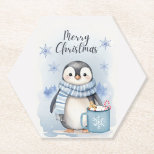Dessous-de-verre En Papier Pingouin mignon 3