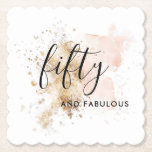 Dessous-de-verre En Papier Pink & Gold 50 & Fabulous 50th Birthday Party<br><div class="desc">Pink & Gold 50 & Fabulous 50th Birthday Party Paper Dessous de verre.</div>