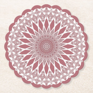 Dessous-de-verre En Papier Pink Madder Tristyns Mandala
