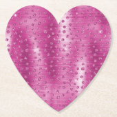 Dessous-de-verre En Papier Pink White Sparkhe Cheetah Imprimer (Devant)