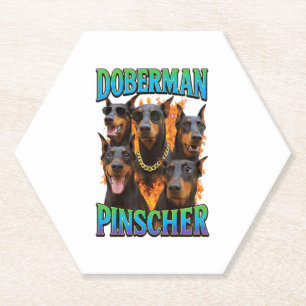 Dessous-de-verre En Papier Pinscher Dobermann