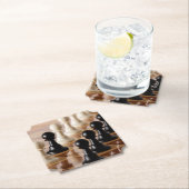 Dessous-de-verre En Papier Pions sur le tableau d'échecs (En situation)