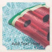 Dessous-de-verre En Papier Piscine de pastèque Flotte dans la piscine (Devant)