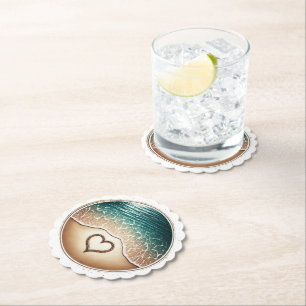 Dessous-de-verre En Papier Plage d'amour