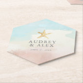 Dessous-de-verre En Papier Plage moderne Dessous de verre Mariage à thème (Incliné)