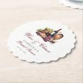 Dessous-de-verre En Papier Planche de charcuterie Vin & Fromage Enterrement d (Incliné)