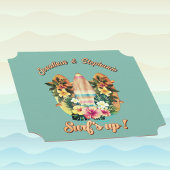 Dessous-de-verre En Papier Planches de surf Tropical Surfboards Fleurs Hawaïe