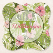 Dessous-de-verre En Papier Plantes tropicaux (Devant)