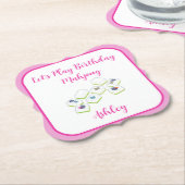 Dessous-de-verre En Papier Play Birthday Mahjong PERSONALIZE (Incliné)
