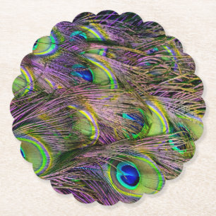 Dessous-de-verre En Papier Plume de paon