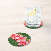 Dessous-de-verre En Papier Plumerias (En situation)