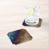 Dessous-de-verre En Papier Plumes d'or (En situation)