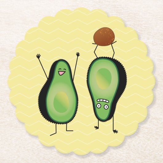 Dessous-de-verre En Papier Poignée verte de stand d'applaudissements amusant (Devant)